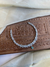 Load image into Gallery viewer, Mint Silver dainty American Diamond Necklace
