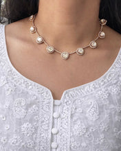 Load image into Gallery viewer, Gold plated Single Line Premium Moissanite Necklace set
