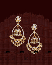 Load image into Gallery viewer, Premium Tayani 22k Gold Plated Drop Jhumka Dangling Earrings
