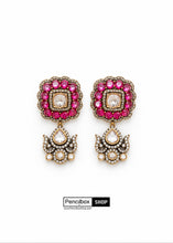 Load image into Gallery viewer, Navratan Moissanite Earrings
