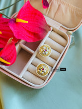 Load image into Gallery viewer, Kundan meenakari Small tiny ethnic stud earrings
