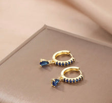 Load image into Gallery viewer, Alloy zircon Small tiny Cz hoop earrings IDW
