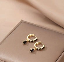 Load image into Gallery viewer, Alloy zircon Small tiny Cz hoop earrings IDW
