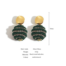 Load image into Gallery viewer, Bohemian round rhinestone ball earrings IDW
