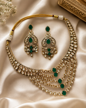 Load image into Gallery viewer, Moissanite Waterfall Layered Premium Necklace set
