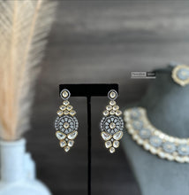 Load image into Gallery viewer, Dual Tone Grand Uncut Kundan American Diamond Designer Premium Necklace set

