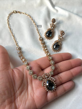 Load image into Gallery viewer, Dainty Single Line Semi Precious Moissanite Necklace set
