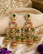 Load image into Gallery viewer, Moissanite Premium Peacock Dangler Earrings
