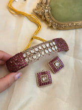 Load image into Gallery viewer, Ruby Moissanite Stone Choker Necklace set
