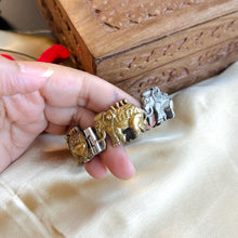 Load image into Gallery viewer, German Silver Dual Tone elephant Kada Openable Single piece

