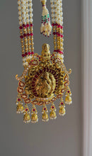 Load image into Gallery viewer, Moissanite Long Ruby Krishna ji Premium Necklace set
