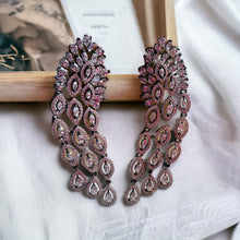 Load image into Gallery viewer, American Diamond Victorian Designer Drop Cz Earrings
