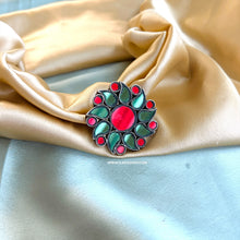 Load image into Gallery viewer, Afghani Real Mirror Adjustable ghungroo Ring
