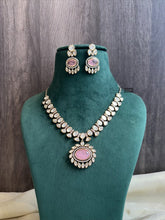 Load image into Gallery viewer, Dainty Tayani premium Gold plated Doublet necklace set
