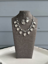 Load image into Gallery viewer, Maya White Uncut Kundan American diamond pearl Necklace set
