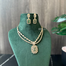 Load image into Gallery viewer, Tayani Gold plated Premium Cz Embedded Necklace set
