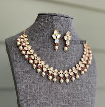 Load image into Gallery viewer, 22k gold plated Tayani Double layer delicate Necklace set
