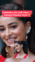 Load image into Gallery viewer, Celebrity ananya Panday Star Solitaire Ear cuff Earrings
