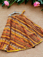 Load image into Gallery viewer, Yellow Multicolor tribal Design Free size skirt
