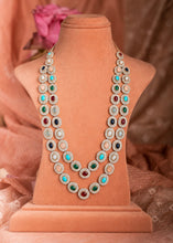 Load image into Gallery viewer, American diamond Multicolor Kundan Designer Layered Necklace set
