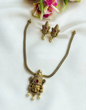 Load image into Gallery viewer, Balaji Premium Dainty Ethnic temple necklace set
