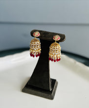 Load image into Gallery viewer, Ivory Ruby Tayani Statement Heavy 22k gold plated choker necklace set
