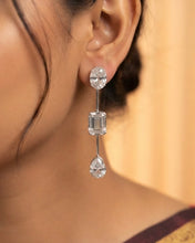 Load image into Gallery viewer, Statement Stylish Celebrity Long Solitaire Dangler Earrings
