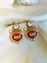 Load image into Gallery viewer, Inlay work moissanite peacock small Earrings
