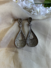 Load image into Gallery viewer, Invisible American Diamond Solitaire Dangling Earrings
