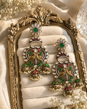 Load image into Gallery viewer, Moissanite Premium Peacock Dangler Earrings
