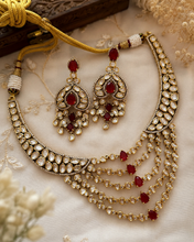 Load image into Gallery viewer, Moissanite Waterfall Layered Premium Necklace set
