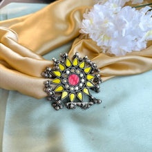 Load image into Gallery viewer, Afghani Real Mirror Adjustable ghungroo Ring
