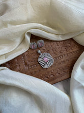 Load image into Gallery viewer, American diamond Silver dainty pendant set
