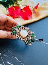 Load image into Gallery viewer, Multicolor Mop gemstone Sabya inspired Cuff bracelet kada
