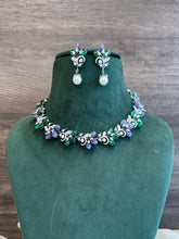 Load image into Gallery viewer, Victorian Kota Stone Statement Dainty necklace set

