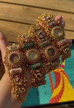 Load image into Gallery viewer, Premium Heritage Stone Golden Beads Swaroski Watches
