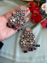Load image into Gallery viewer, Handmade Mirror pearl beaded Long Earrings

