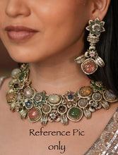 Load image into Gallery viewer, Sabya Inspired Celebrity Multicolored Gemstones Premium  Necklace set
