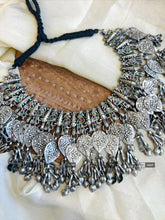 Load image into Gallery viewer, Afghani Statement Peacock Multicolor ghungroo Necklace
