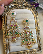 Load image into Gallery viewer, Moissanite Premium Peacock Dangler Earrings
