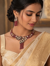 Load image into Gallery viewer, Ruby Stone Moissanite Premium Necklace set

