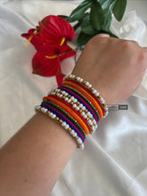 Load image into Gallery viewer, Pearl Velvet Multicolor bangle set
