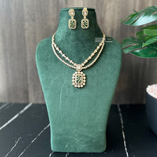 Load image into Gallery viewer, Tayani Gold plated Premium Cz Embedded Necklace set
