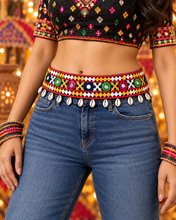 Load image into Gallery viewer, Kutch work Embroidery Patch adjustable waist belt
