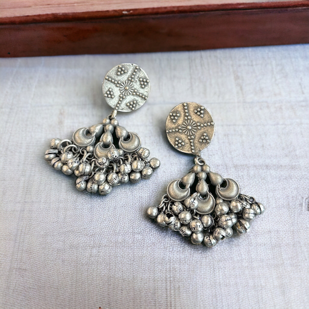 German Silver ghungroo medium jhumka  Earrings