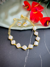 Load image into Gallery viewer, Contemporary Designer Natural White Stone Necklace set

