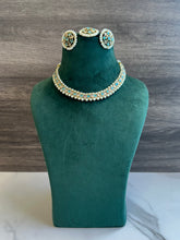 Load image into Gallery viewer, Colors-polki delicate Necklace set with maangtikka
