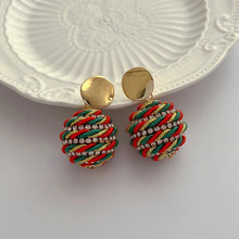 Load image into Gallery viewer, Bohemian round rhinestone ball earrings IDW
