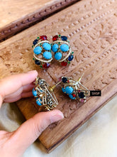 Load image into Gallery viewer, Turquoise Designer Sabya Stud Earrings
