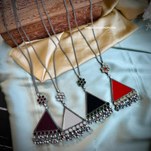 Load image into Gallery viewer, Afghani Mirror ghunghroo German silver Pendant Necklace
